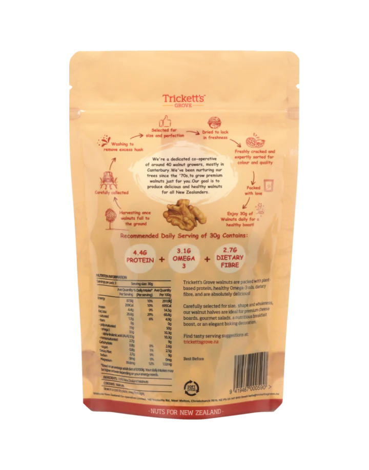 Trickett's Grove Walnut Halves 90 grams