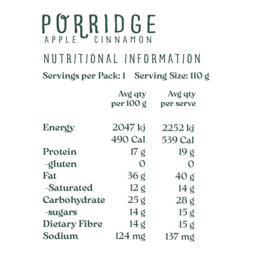 Bushline - Apple Cinnamon Porridge