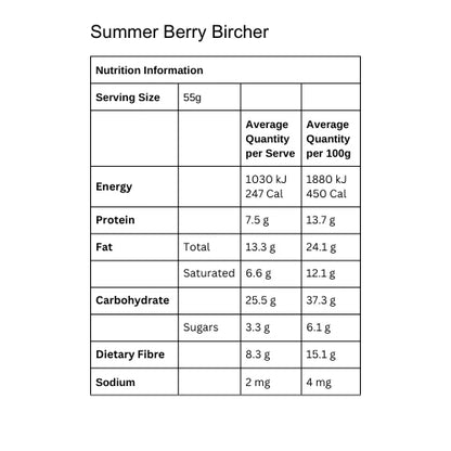 Summer Berry Oaty Bircher