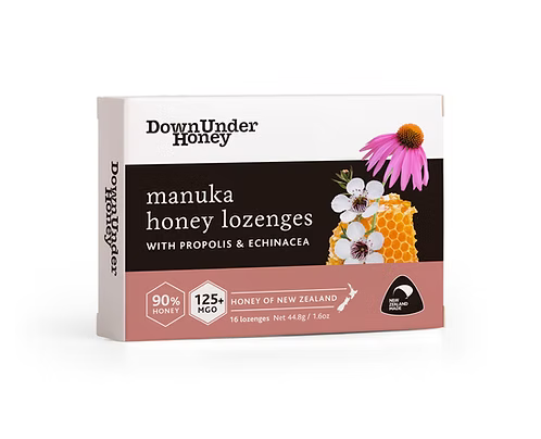 Manuka Honey lozenges MGO 125+ with Propolis & Echinacea - Box of 16