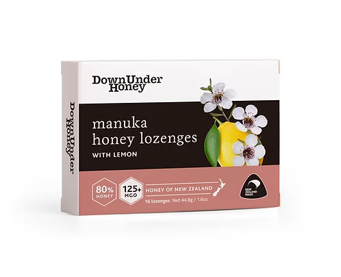 Manuka Honey lozenges MGO 125+ with Lemon - Box of 16