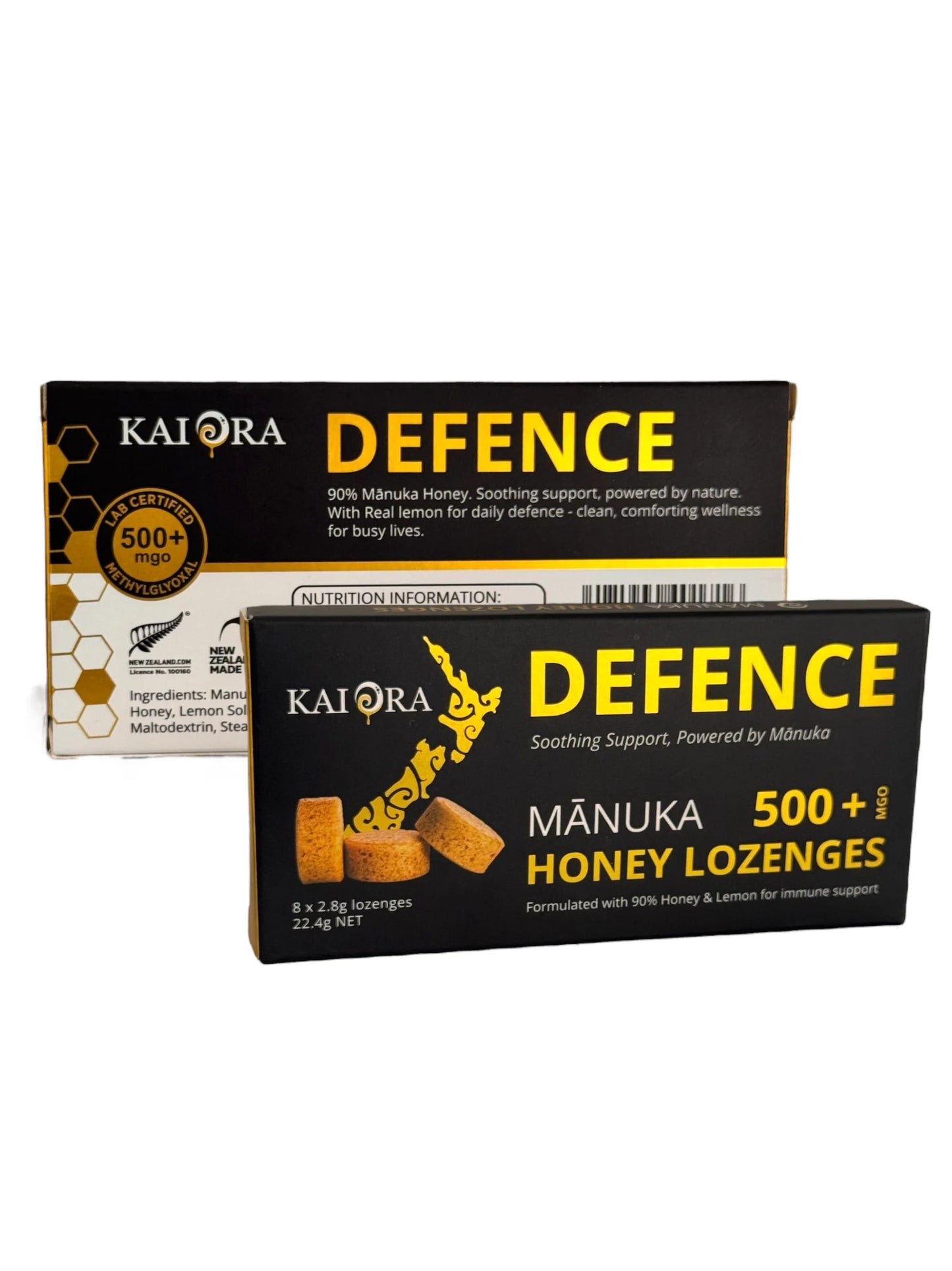 WellNest Manuka and Lemon Lozenges in a clear pot, showcasing golden lozenges with lemon and honey ingredients.