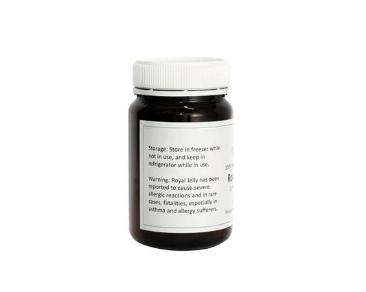 Fresh Royal Jelly 380g from WellNest, 100% New Zealand royal jelly in a clear jar, showcasing its natural, creamy texture.