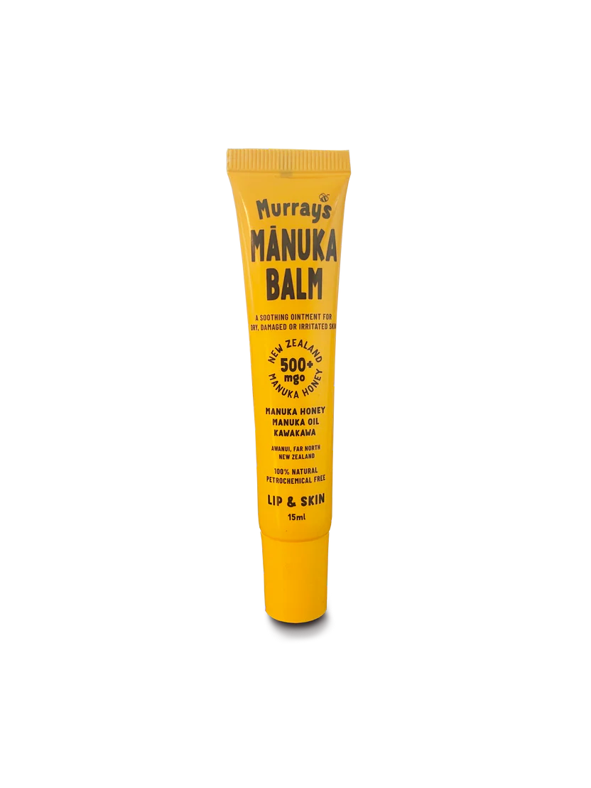 WellNest Mānuka Balm lip applicator 15ml tube, skincare product with natural Mānuka honey for soothing and moisturizing lips.